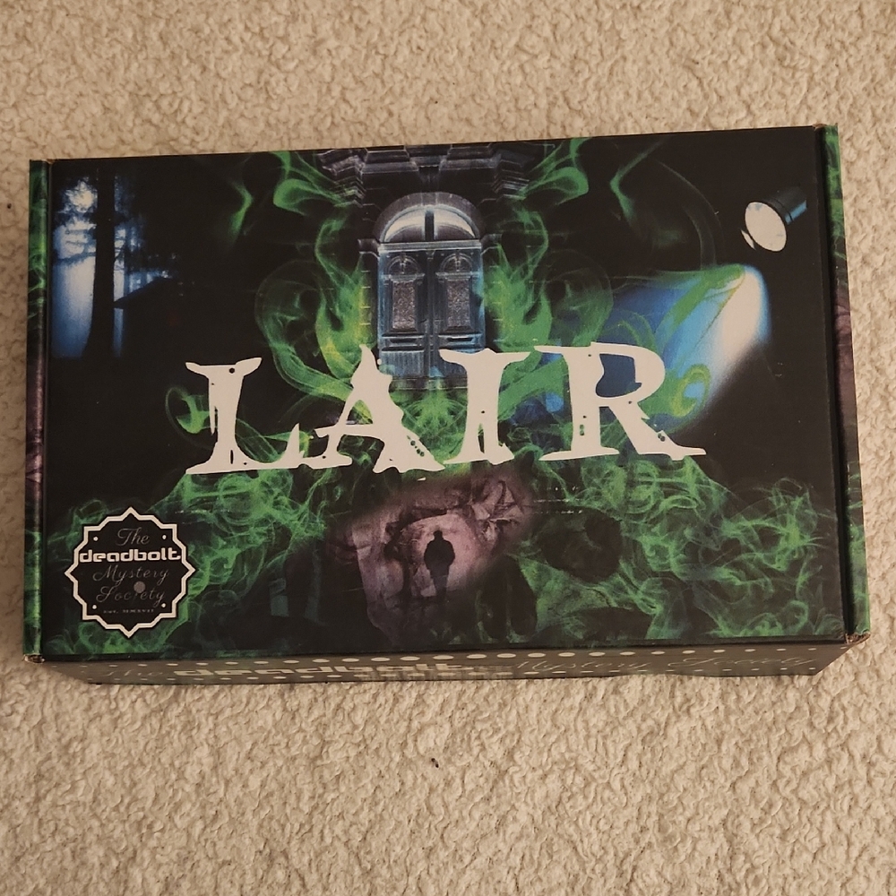 Lair Deadbolt Mystery Society Mystery Game Box